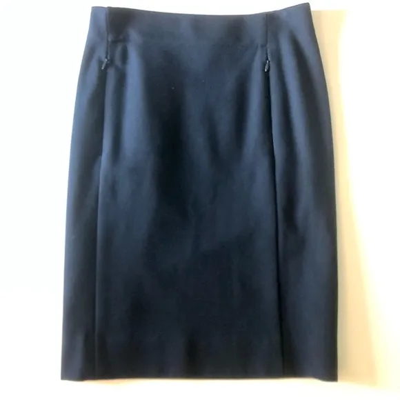 Diane von Furstenberg NEW pencil skirt navy blue &quot;New Koto&quot; jersey knit size 6