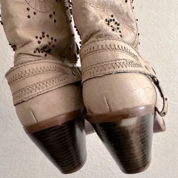 DINGO Addie Western Embellished Girly Sparkle Cowgirl Boots in Brown Chestnut 8