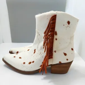 Dingo Hair We Go Genuine Calf Hair Ankle Boots, NEW,‎ Size 9