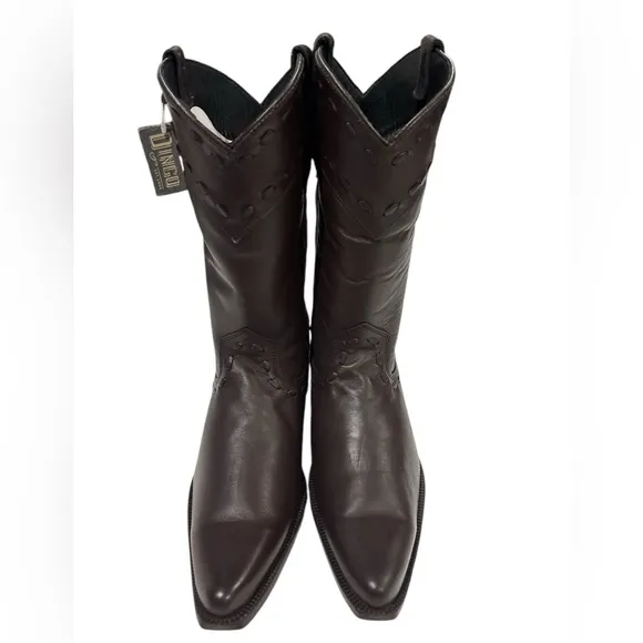 Dingo Men’s Stagecoach Snip Toe Casual Mid Calf Boots NWOB Brown