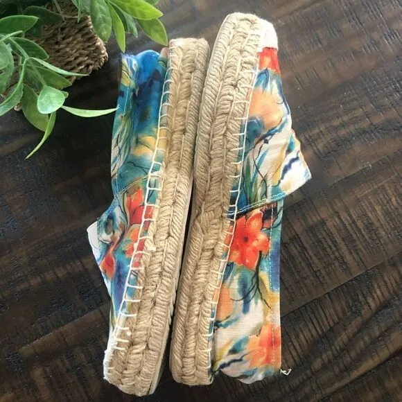 Dirty Laundry Tropical Floral Platform Espadrilles