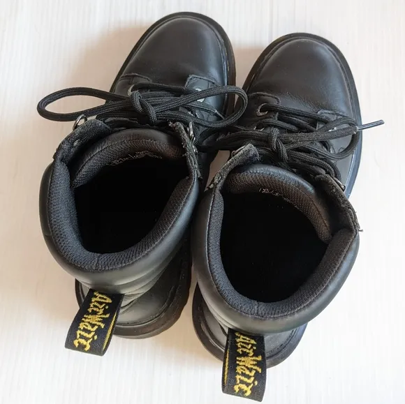 DOC MARTENS Faora black leather high top chunky combat moto hiking boots