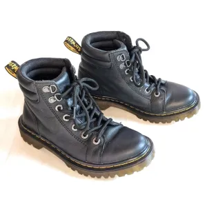 DOC MARTENS Faora black leather high top chunky combat moto hiking boots