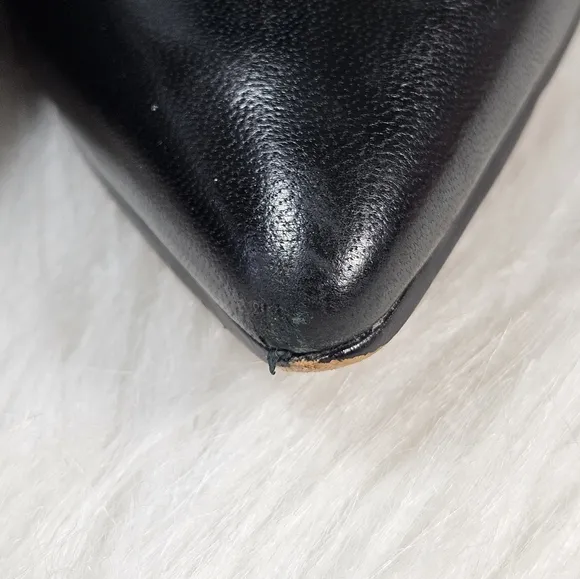 Dolce Vita Black Smooth Leather Mid Calf Boots Size 10