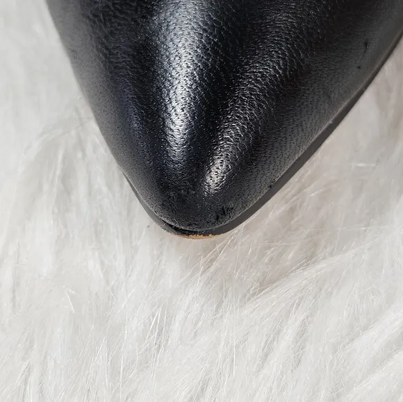 Dolce Vita Black Smooth Leather Mid Calf Boots Size 10