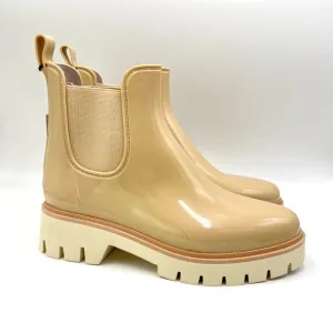 Dolce Vita Womens Thundr Waterproof Beige Patent Stella H20 Ankle Boots 10