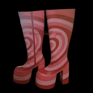 Dolls Kill x Powerpuff Girls Theme Of Hearts Knee High Boots Size 5