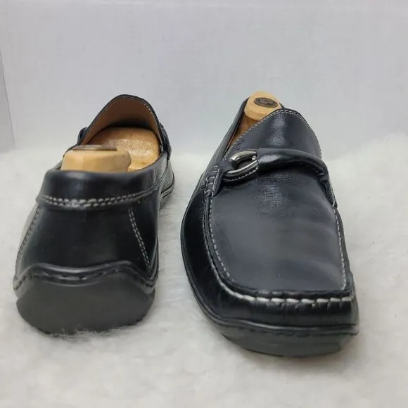 Donald J Pliner Eleo Horsebit Moc Toe Black Driving Loafers Shoes Size 11.5