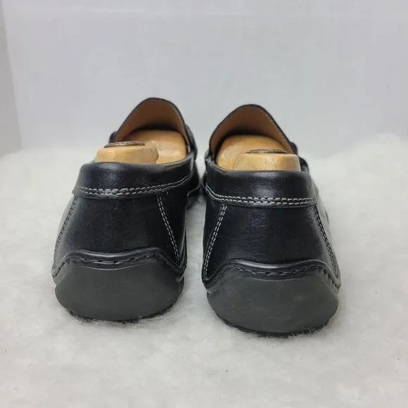 Donald J Pliner Eleo Horsebit Moc Toe Black Driving Loafers Shoes Size 11.5