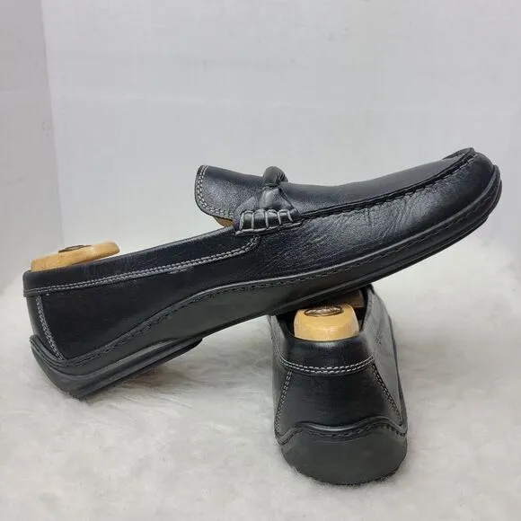 Donald J Pliner Eleo Horsebit Moc Toe Black Driving Loafers Shoes Size 11.5