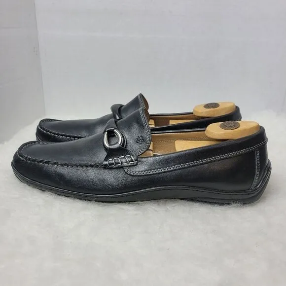 Donald J Pliner Eleo Horsebit Moc Toe Black Driving Loafers Shoes Size 11.5