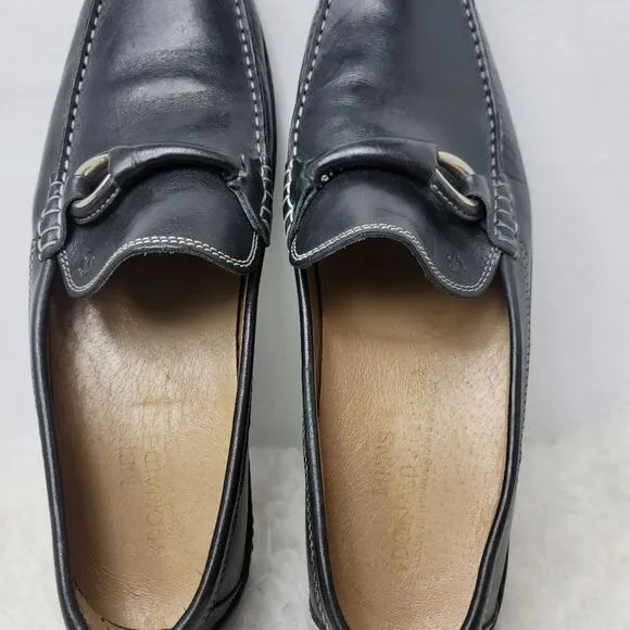Donald J Pliner Eleo Horsebit Moc Toe Black Driving Loafers Shoes Size 11.5