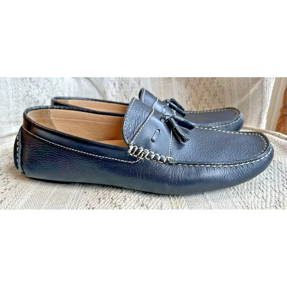 Donald J Pliner Veep Men's Driving Loafers Brown  Leather Slip On Shoes Sz 11 M