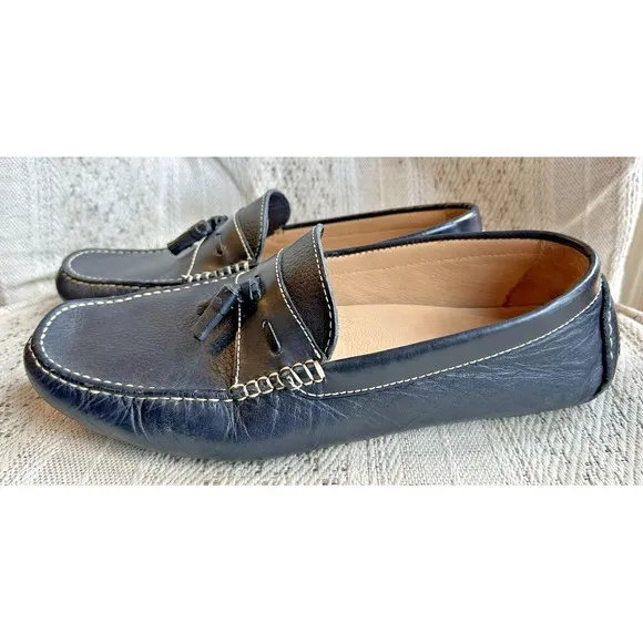 Donald J Pliner Veep Men's Driving Loafers Brown  Leather Slip On Shoes Sz 11 M