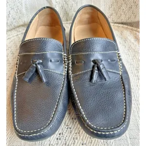 Donald J Pliner Veep Men's Driving Loafers Brown  Leather Slip On Shoes Sz 11 M