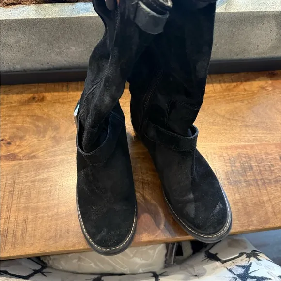 Donald Pliner Suede Leather Moto Boot