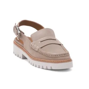 DONALD PLINER Taupe Suede Halie Slingback Loafers