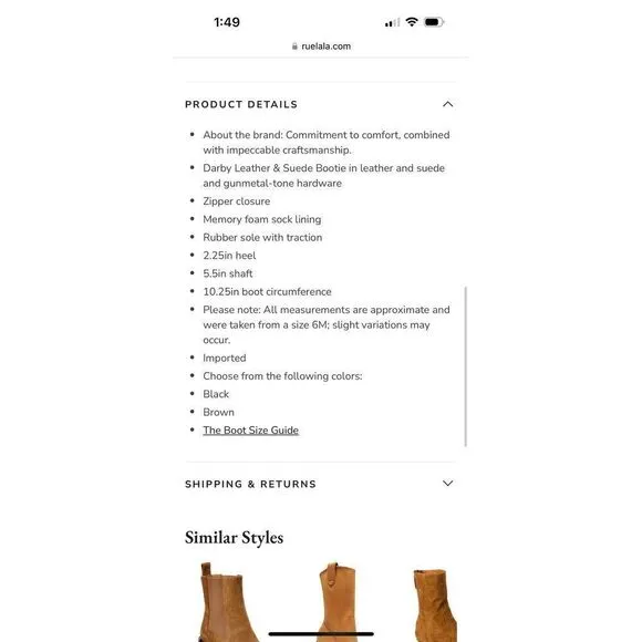 Donald Pliner Women's Darby Suede Buckle Zip Mid-Calf Boots Brown Size 7 NWOT