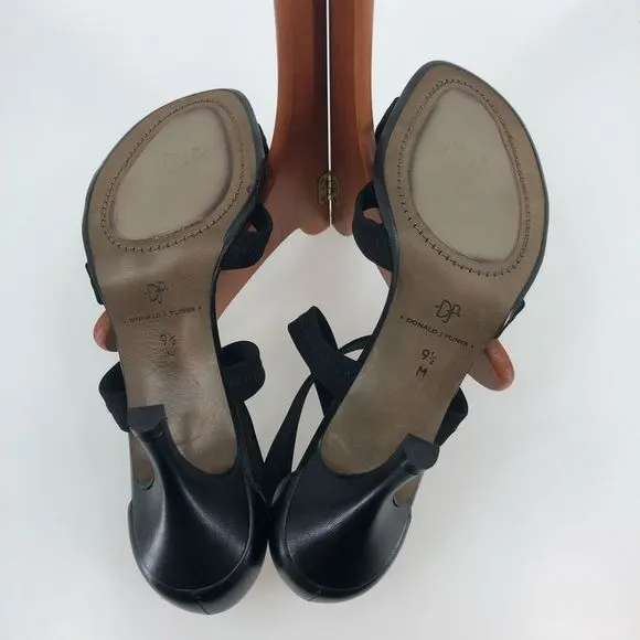 Donald J Pliner Black Jula Strappy Heeled Sandals