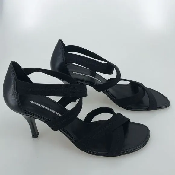 Donald J Pliner Black Jula Strappy Heeled Sandals