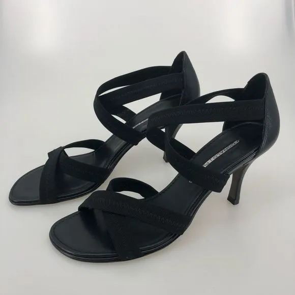 Donald J Pliner Black Jula Strappy Heeled Sandals