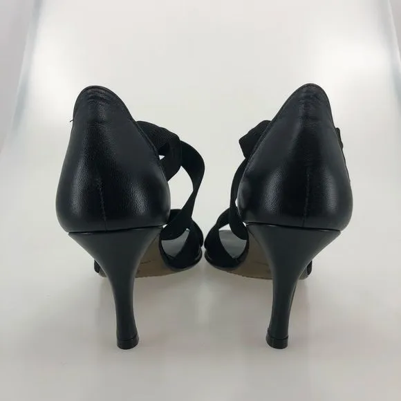 Donald J Pliner Black Jula Strappy Heeled Sandals