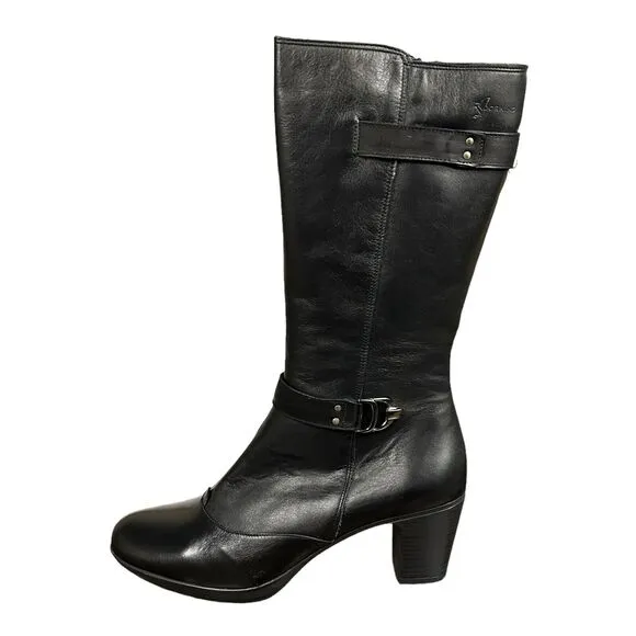 Dorking Womens EU 41 US 11 Camino Mid Calf Boots Black Leather *NEW with DEFECT