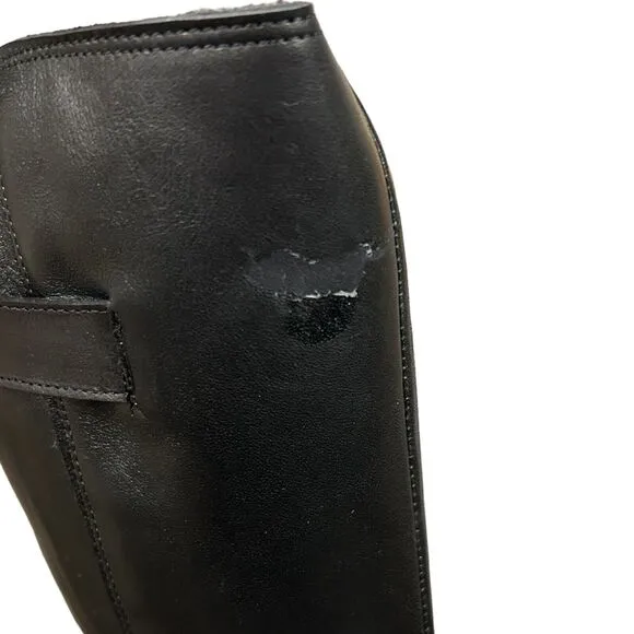 Dorking Womens EU 41 US 11 Camino Mid Calf Boots Black Leather *NEW with DEFECT