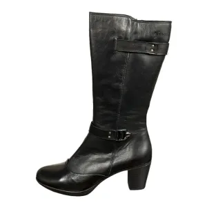 Dorking Womens EU 41 US 11 Camino Mid Calf Boots Black Leather *NEW with DEFECT