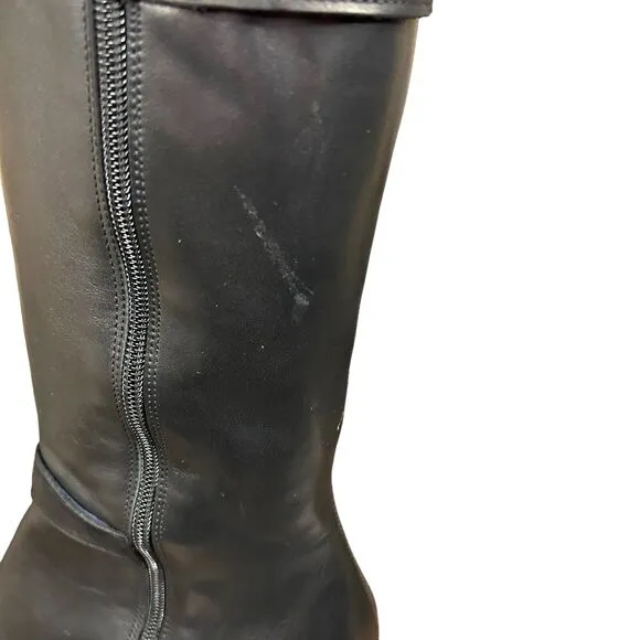 Dorking Womens EU 41 US 11 Camino Mid Calf Boots Black Leather *NEW with DEFECT