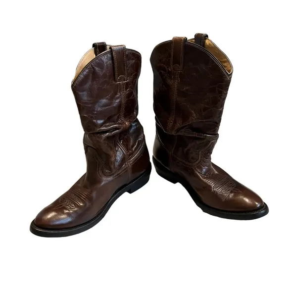 Double H Western Distressed Slouchy Boots, Sz 10