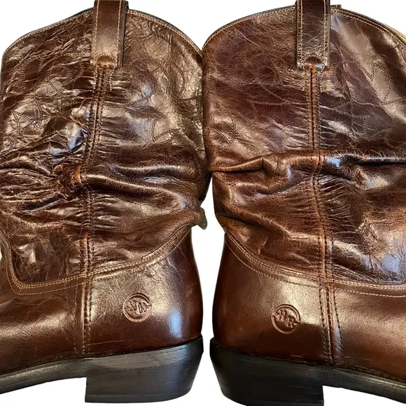 Double H Western Distressed Slouchy Boots, Sz 10