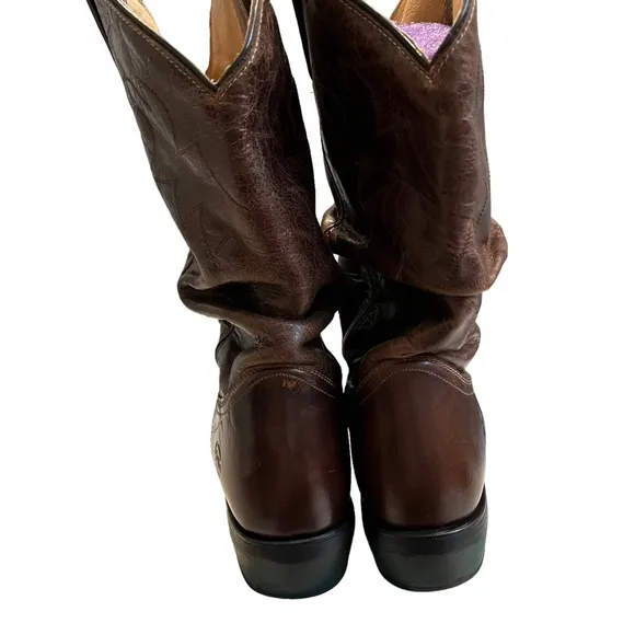 Double H Western Distressed Slouchy Boots, Sz 10