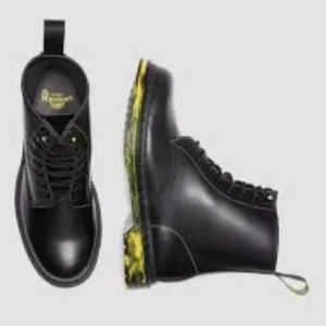 DR MARTENS 1460 Marbled Sole Smooth Leather Lace Up Boots