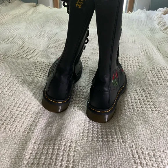 Dr Martens 1914 Vonda mid calf leather boots US 6 roses