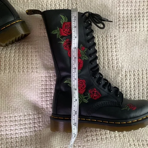 Dr Martens 1914 Vonda mid calf leather boots US 6 roses