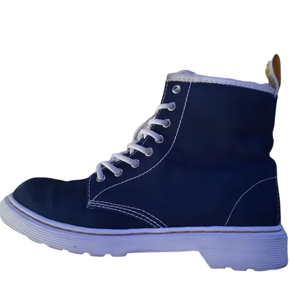 Dr. Martens Airwair Delaney Navy Lace-up Boots