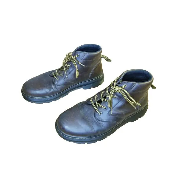 Dr. Martens Bonny Boots Men's Size 10 Brown Leather Chunky Soles Chukka Air Wair