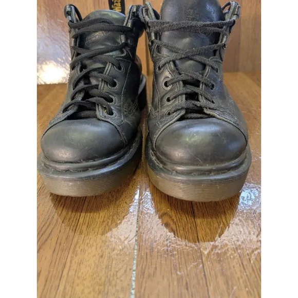 Dr. Martens Boots Mens 6 AirWair Leather Chunky Work 8287 Black Bouncing Soles