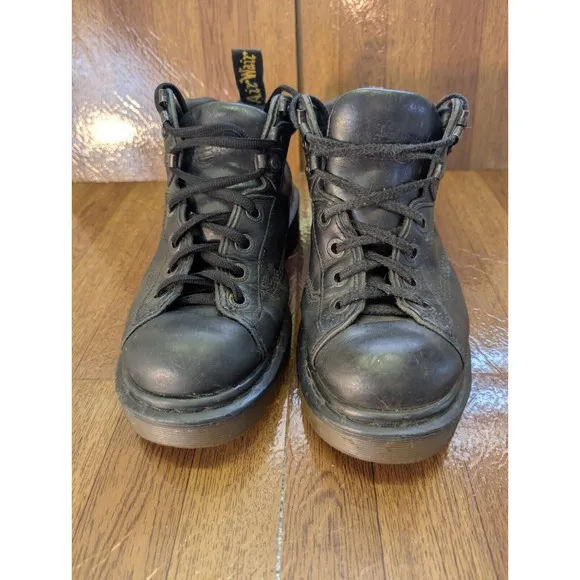 Dr. Martens Boots Mens 6 AirWair Leather Chunky Work 8287 Black Bouncing Soles