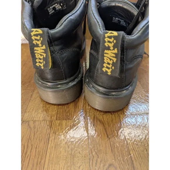 Dr. Martens Boots Mens 6 AirWair Leather Chunky Work 8287 Black Bouncing Soles