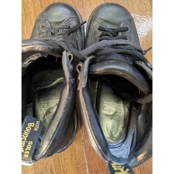 Dr. Martens Boots Mens 6 AirWair Leather Chunky Work 8287 Black Bouncing Soles