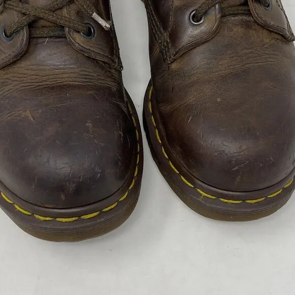 Dr. MARTENS Brown Leather Boots UK 7 /US 8 Men/US 9 Woman Made ENGLAND  7735