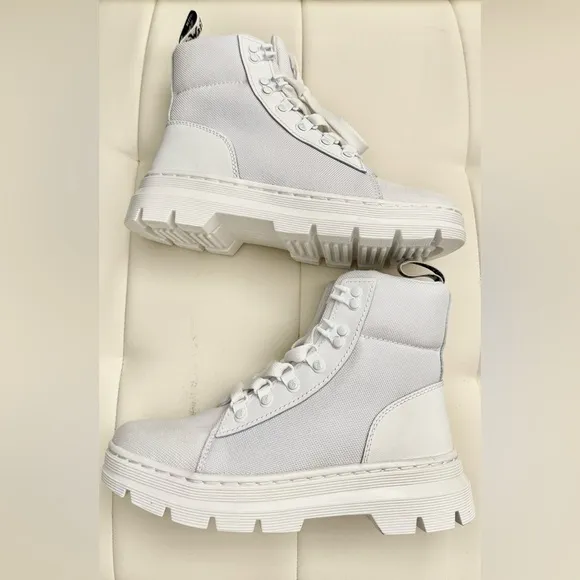 Dr. Martens Chunky Hiker Combs Boots White