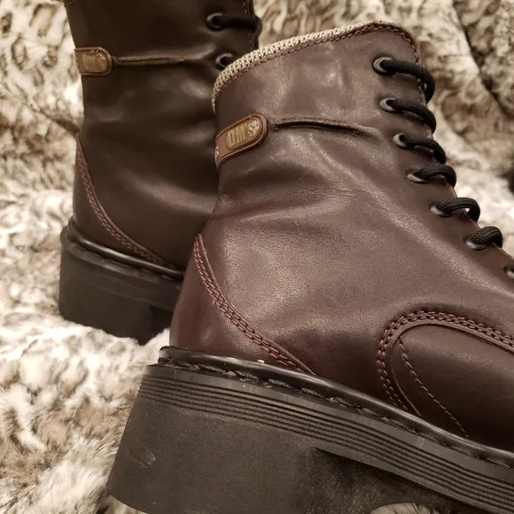 Dr. Martens DM Vintage Chunky Heeled leather Moto