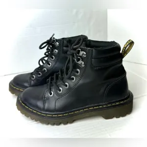 Dr Martens Foara Mid Top Leather Boots Black Chunky Platform Women's Size 5