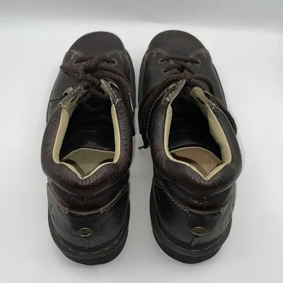 Dr. Martens Mens Sz 11 Brown Pebbled Leather 6 Eye Ankle Boots Y2K chunky sole