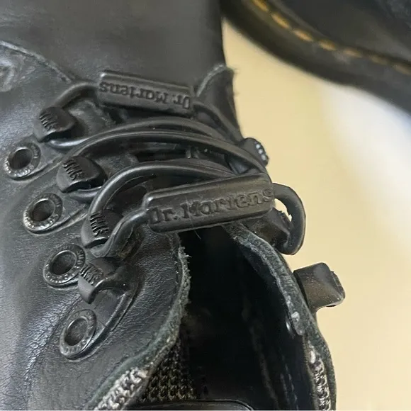 Dr Martens Mie 90s Black Oxford Platform Boots Chunky Leather Vintage England 8