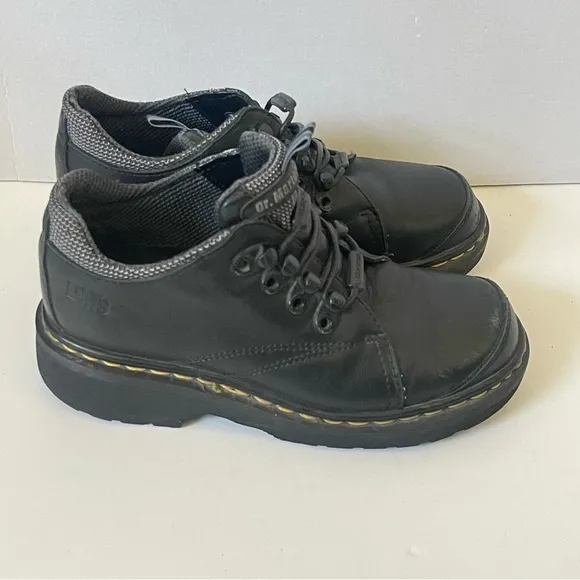 Dr Martens Mie 90s Black Oxford Platform Boots Chunky Leather Vintage England 8