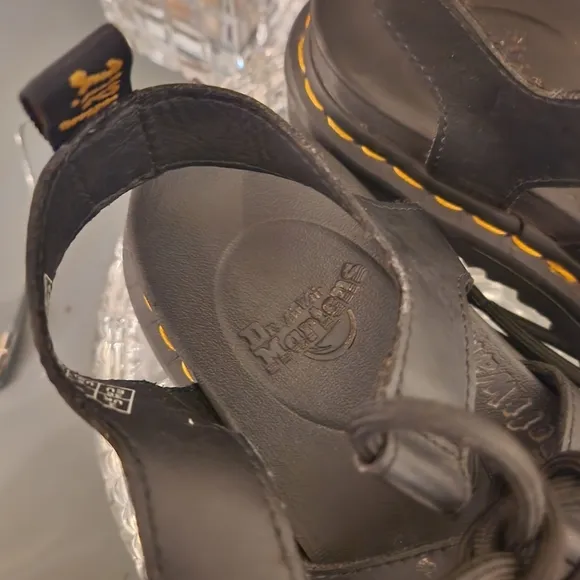 Dr. Martens Nartilla Leather Gladiator Sandals | Black | Size 5 | Great Conditio